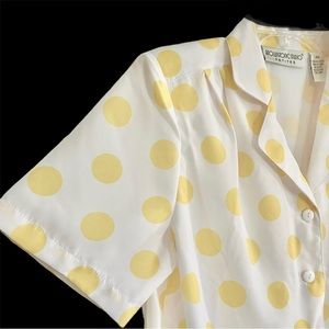 Polka Dot 50s Top Back To The Future Sock-Hop Grease Spring Costume Perfect NWOT